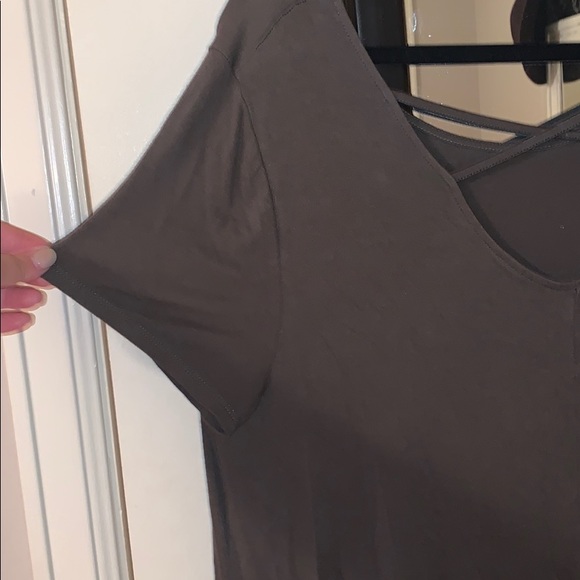 Hunter green T-shirt dress - Picture 3 of 3